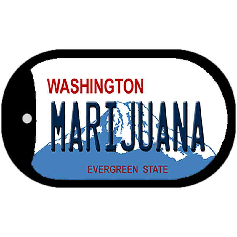 Marijuana Washington Novelty Metal Dog Tag Necklace DT-8692