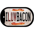 I Luv Bacon Novelty Metal Dog Tag Necklace DT-8700