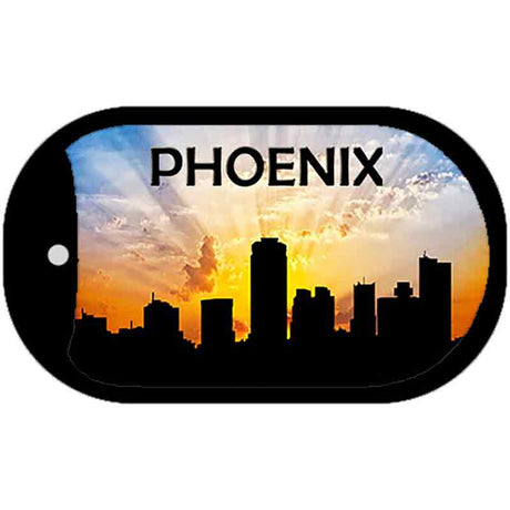 Phoenix Silhouette Novelty Metal Dog Tag Necklace DT-8702