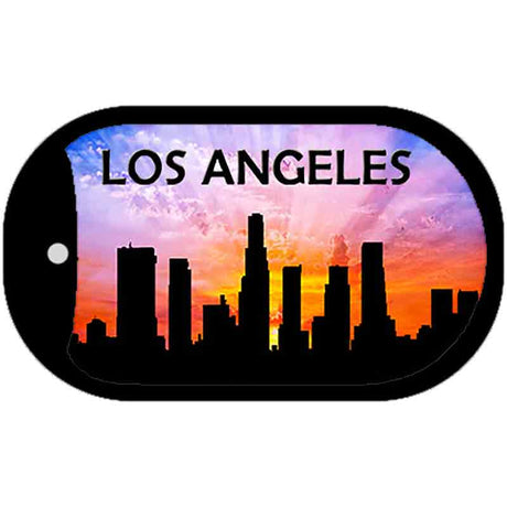 Los Angeles Silhouette Novelty Metal Dog Tag Necklace DT-8703