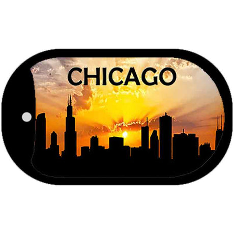 Chicago Silhouette Novelty Metal Dog Tag Necklace DT-8706