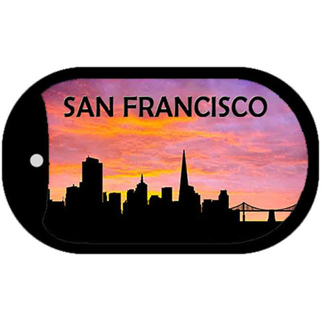 San Francisco Silhouette Novelty Metal Dog Tag Necklace DT-8709