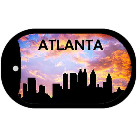 Atlanta Silhouette Novelty Metal Dog Tag Necklace DT-8718