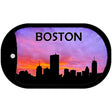 Boston Silhouette Novelty Metal Dog Tag Necklace DT-8720