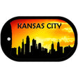 Kansas City Silhouette Novelty Metal Dog Tag Necklace DT-8724