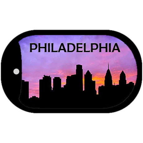 Philadelphia Silhouette Novelty Metal Dog Tag Necklace DT-8725