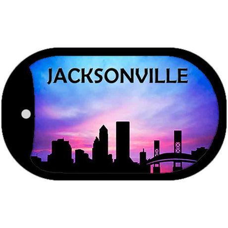 Jacksonville Silhouette Novelty Metal Dog Tag Necklace DT-8726