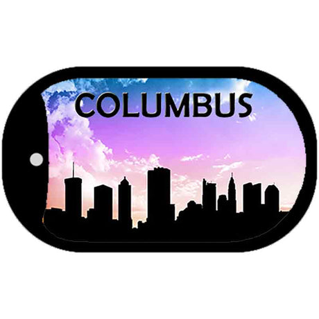 Columbus Silhouette Novelty Metal Dog Tag Necklace DT-8729