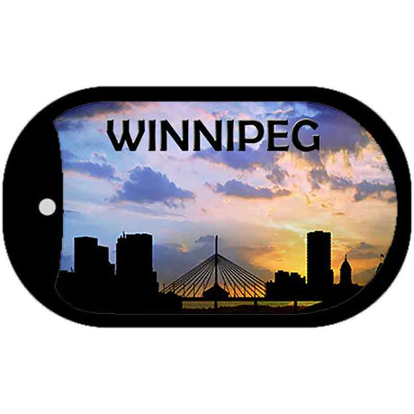 Winnipeg Silhouette Novelty Metal Dog Tag Necklace DT-8736