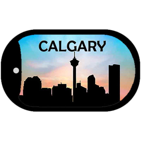 Calgary Silhouette Novelty Metal Dog Tag Necklace DT-8737