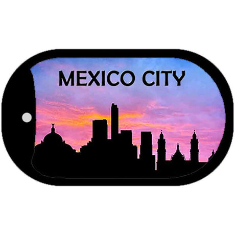 Mexico City Silhouette Novelty Metal Dog Tag Necklace DT-8738