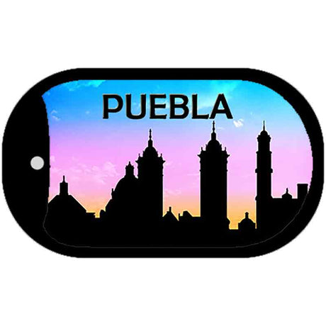 Puebla Silhouette Novelty Metal Dog Tag Necklace DT-8740