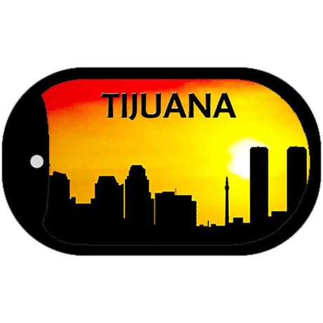 Tijuana Silhouette Novelty Metal Dog Tag Necklace DT-8741