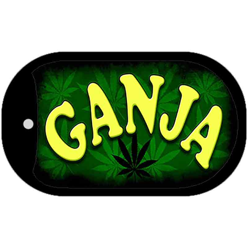 Ganja Novelty Metal Dog Tag Necklace DT-8758