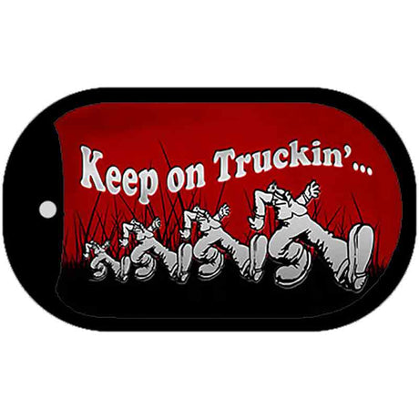 Keep on Truckin Novelty Metal Dog Tag Necklace DT-8764