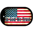 In God We Trust Metal Novelty Dog Tag Necklace DT-8771