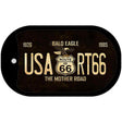 Route 66 Bald Eagle Novelty Metal Dog Tag Necklace DT-8776