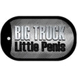 Big Truck Little Penis Novelty Metal Dog Tag Necklace DT-8791