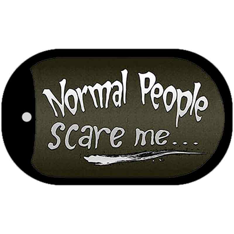 Normal People Novelty Metal Dog Tag Necklace DT-8797