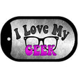 I Love My Geek Novelty Metal Dog Tag Necklace DT-8799