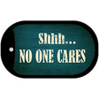 No One Cares Novelty Metal Dog Tag Necklace DT-8802