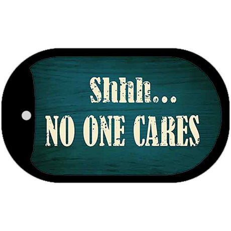 No One Cares Novelty Metal Dog Tag Necklace DT-8802