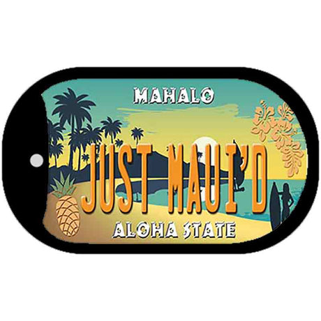 Just Maui'd Pineapple Novelty Metal Dog Tag Necklace DT-8827