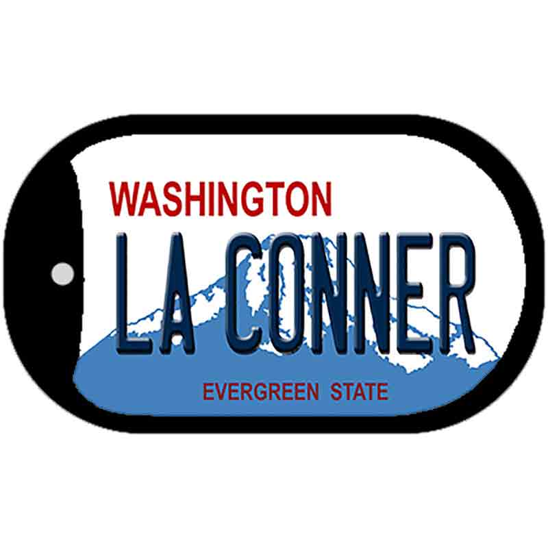 LA Conner Washington Novelty Metal Dog Tag Necklace DT-8830