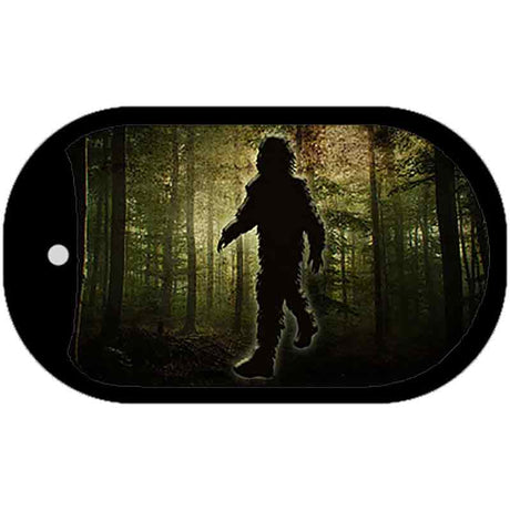 Bigfoot in the Woods Novelty Metal Dog Tag Necklace DT-8832