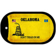 Oklahoma Do Not Tread Novelty Metal Dog Tag Necklace DT-8868