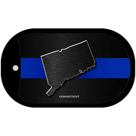 Connecticut Thin Blue Line Novelty Dog Tag Necklace DT-8889