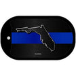 Florida Thin Blue Line Novelty Dog Tag Necklace DT-8891
