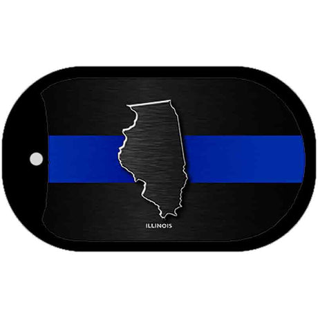 Illinois Thin Blue Line Novelty Dog Tag Necklace DT-8895