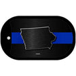 Iowa Thin Blue Line Novelty Dog Tag Necklace DT-8897