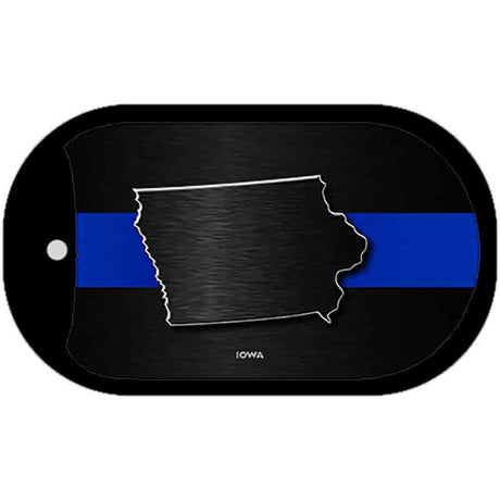 Iowa Thin Blue Line Novelty Dog Tag Necklace DT-8897