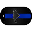 Maine Thin Blue Line Novelty Dog Tag Necklace DT-8901