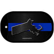 Massachusetts Thin Blue Line Novelty Dog Tag Necklace DT-8903