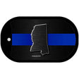 Mississippi Thin Blue Line Novelty Dog Tag Necklace DT-8906