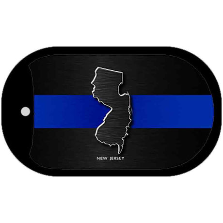 New Jersey Thin Blue Line Novelty Dog Tag Necklace DT-8912