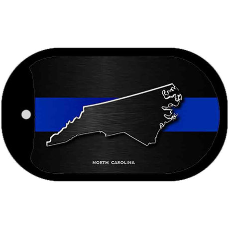 North Carolina Thin Blue Line Novelty Dog Tag Necklace DT-8915