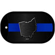 Ohio Thin Blue Line Novelty Dog Tag Necklace DT-8917