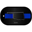 Oklahoma Thin Blue Line Novelty Dog Tag Necklace DT-8918