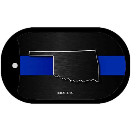 Oklahoma Thin Blue Line Novelty Dog Tag Necklace DT-8918