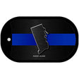 Rhode Island Thin Blue Line Novelty Dog Tag Necklace DT-8921