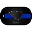 South Carolina Thin Blue Line Novelty Dog Tag Necklace DT-8922