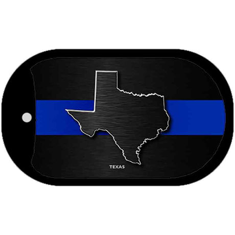 Texas Thin Blue Line Novelty Dog Tag Necklace DT-8925