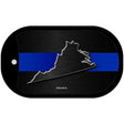 Virginia Thin Blue Line Novelty Dog Tag Necklace DT-8928