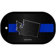 Washington Thin Blue Line Novelty Dog Tag Necklace DT-8929