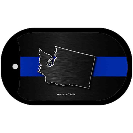 Washington Thin Blue Line Novelty Dog Tag Necklace DT-8929