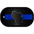 Wisconsin Thin Blue Line Novelty Dog Tag Necklace DT-8931